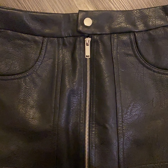 Stradivarius Faux Leather Skirt - Picture 2 of 4